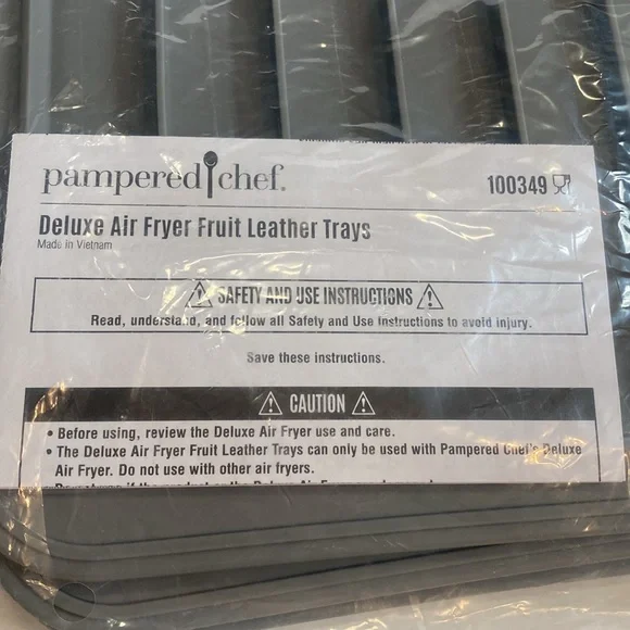 Pampered Chef Deluxe Air Fryer Fruit Leather Trays 100349 New